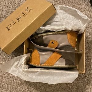 Pipit Jack Stone Brown Suede Walkers Shoes 22 / 6